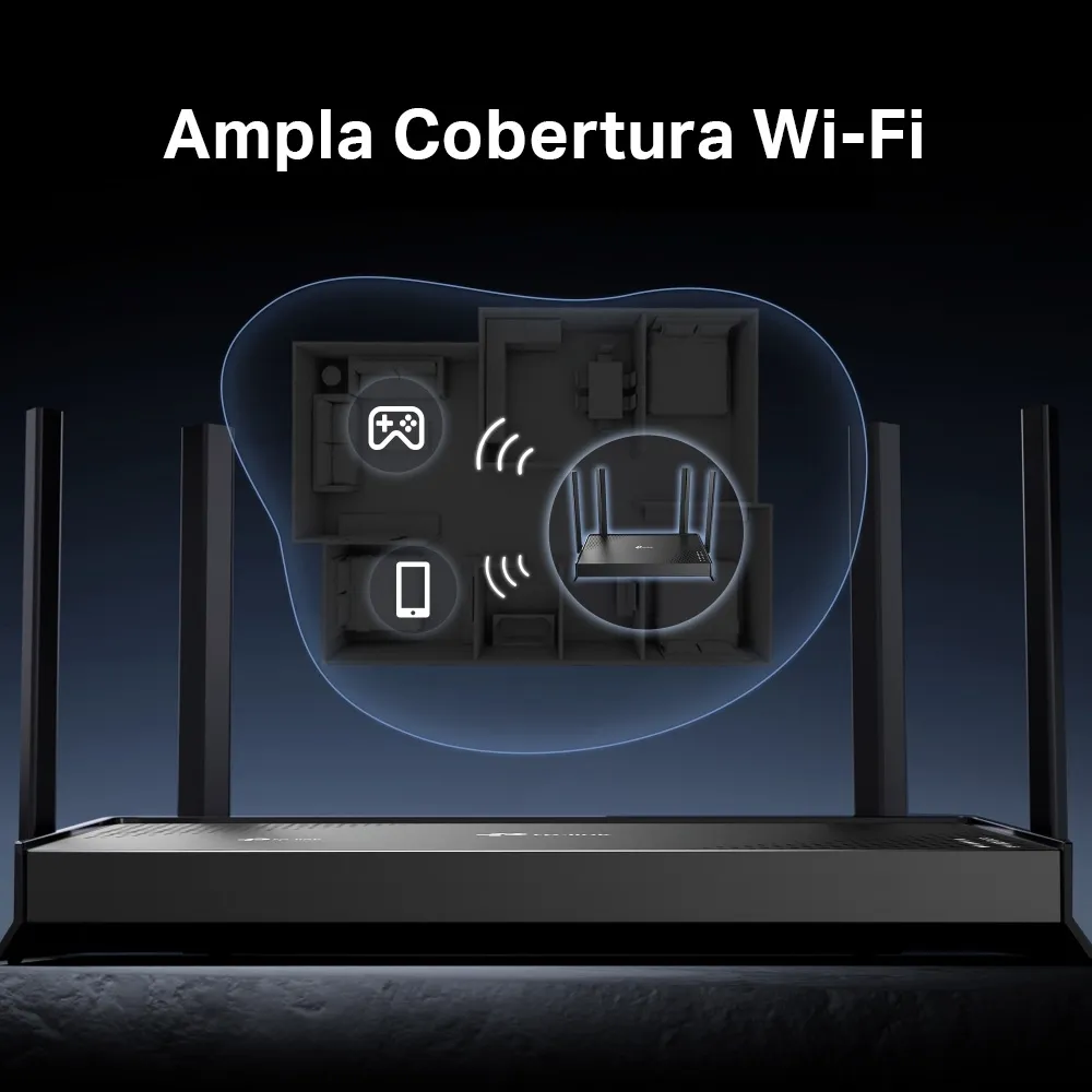 Ampla cobertura Wi-Fi