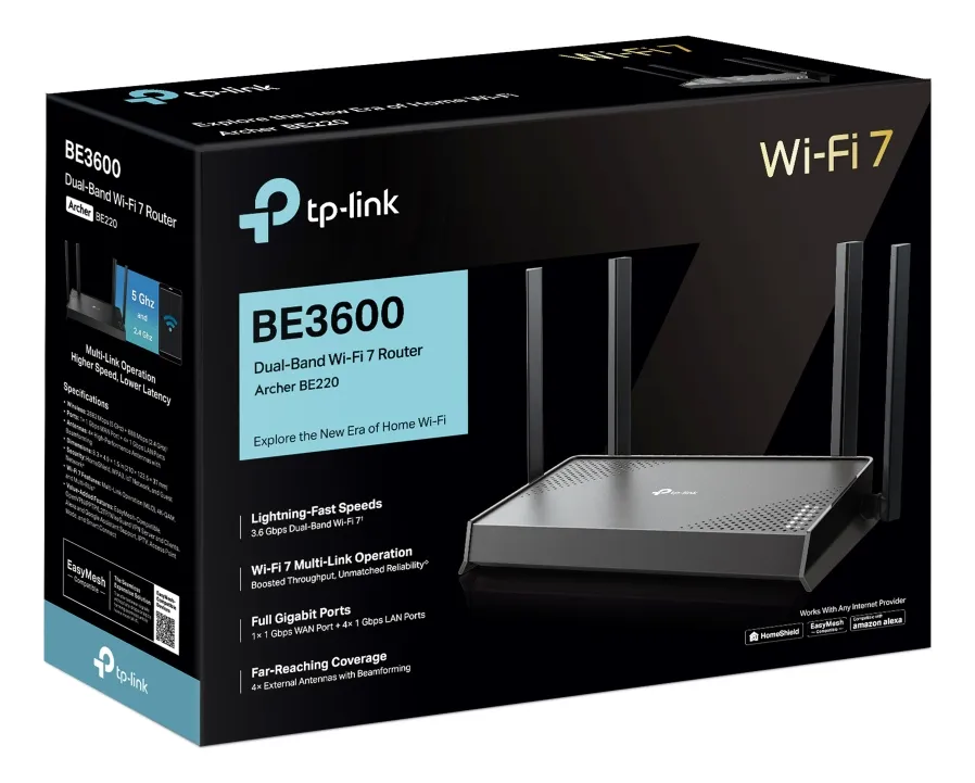 Tecnologia Wi-Fi 7 Dual-Band de alta velocidade